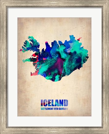 Framed Iceland Watercolor Print