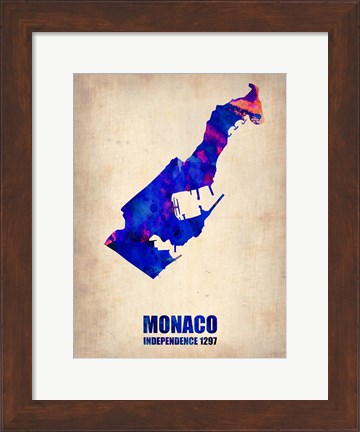 Framed Monaco Watercolor Print