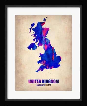 Framed UK Watercolor Print