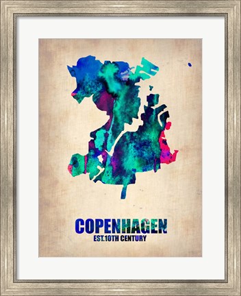 Framed Copenhagen Watercolor Print