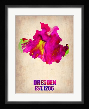 Framed Dresden Watercolor Print