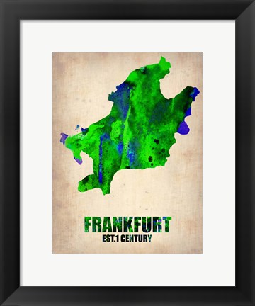 Framed Frankfurt Watercolor Print