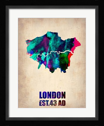 Framed London Watercolor Print