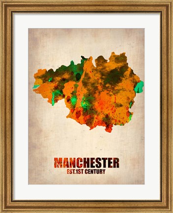 Framed Manchester Watercolor Print