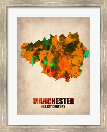 Framed Manchester Watercolor Print