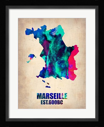 Framed Marseille Watercolor Print