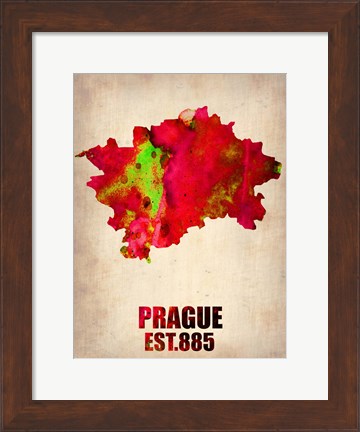 Framed Prague Watercolor Print