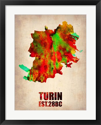 Framed Turin Watercolor Print