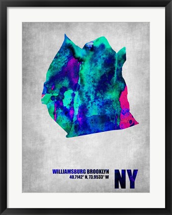 Framed Williamsburg Brooklyn New York Print