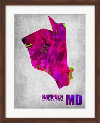 Framed Hampden Maryland Print
