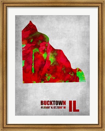 Framed Bucktown Illinois Print