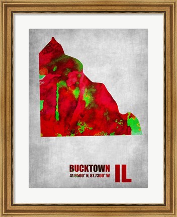 Framed Bucktown Illinois Print