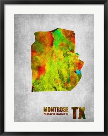 Framed Montrose Texas Print
