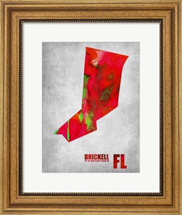 Framed Brickell Florida Print