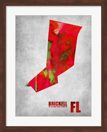 Framed Brickell Florida Print