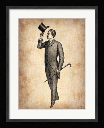 Framed Vintage Victorian Man Print