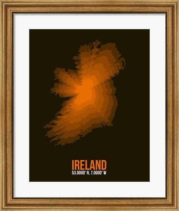 Framed Ireland Radiant Map 3 Print