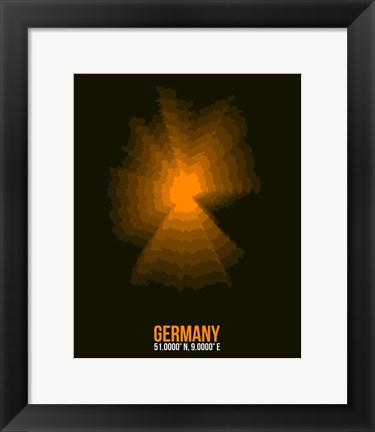 Framed Germany Radiant Map 1 Print