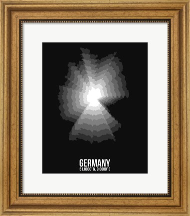 Framed Germany Radiant Map 4 Print