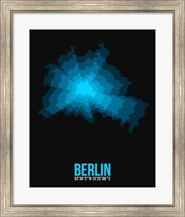 Framed Berlin Radiant Map 1 Print