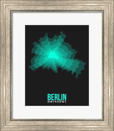 Framed Berlin Radiant Map 3 Print
