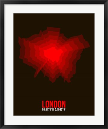 Framed London Radiant Map 2 Print