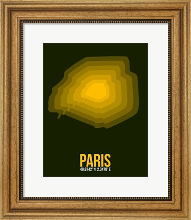 Framed Paris Radiant Map 2 Print