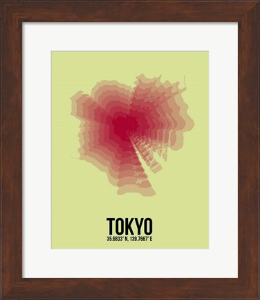 Framed Tokyo Radiant Map 1 Print