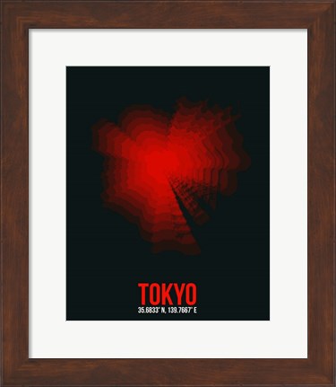 Framed Tokyo Radiant Map 3 Print