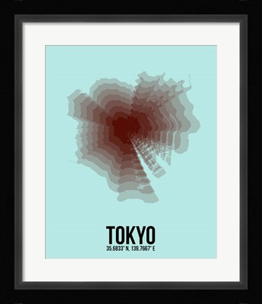 Framed Tokyo Radiant Map 4 Print