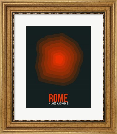 Framed Rome Radiant Map 2 Print