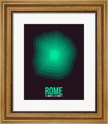 Framed Rome Radiant Map 3 Print