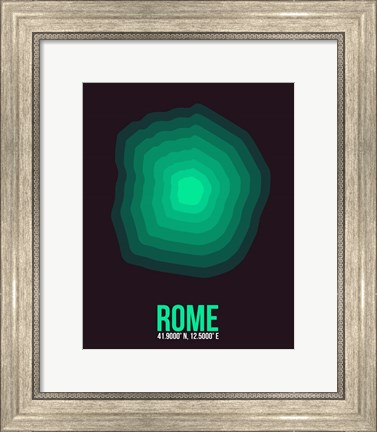 Framed Rome Radiant Map 3 Print