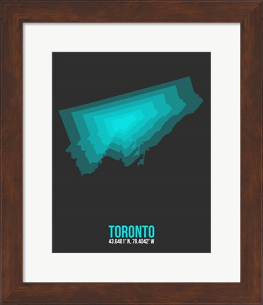 Framed Toronto Radiant Map 2 Print