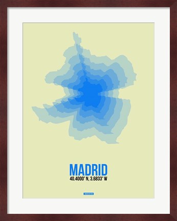 Framed Madrid Radiant Map 1 Print