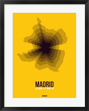 Framed Madrid Radiant Map 3 Print