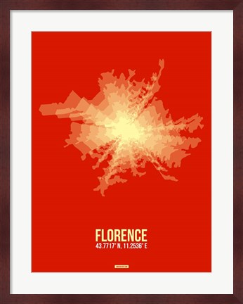 Framed Florence Radiant Map 1 Print