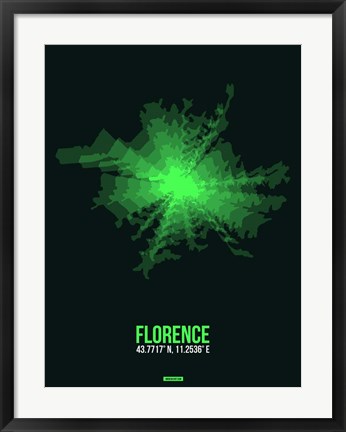 Framed Florence Radiant Map 3 Print
