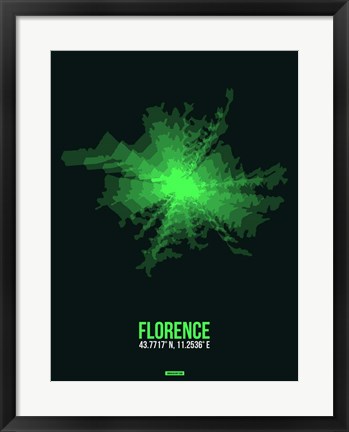 Framed Florence Radiant Map 3 Print