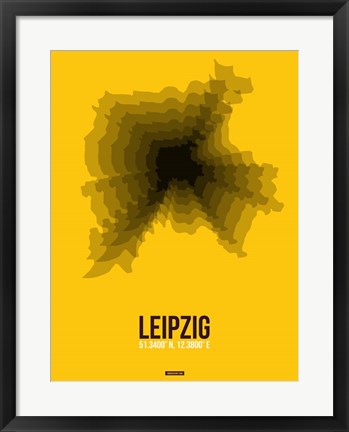 Framed Leipzig Radiant Map 1 Print