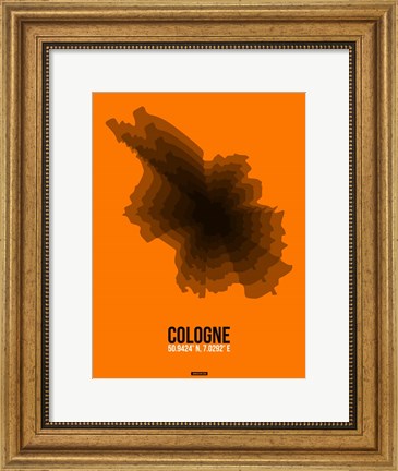 Framed Cologne Radiant Map 4 Print