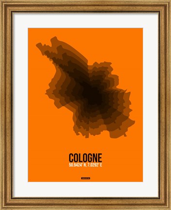 Framed Cologne Radiant Map 4 Print