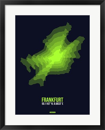 Framed Frankfurt Radiant Map 2 Print
