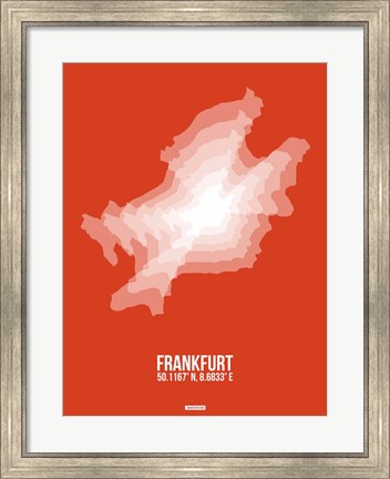 Framed Frankfurt Radiant Map 3 Print