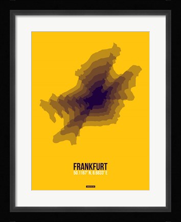 Framed Frankfurt Radiant Map 4 Print