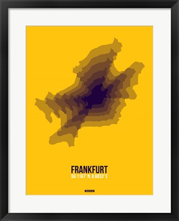 Framed Frankfurt Radiant Map 4 Print