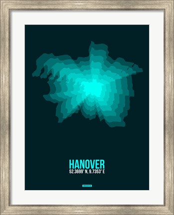Framed Hanover Radiant Map 2 Print