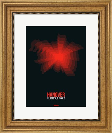 Framed Hanover Radiant Map 4 Print