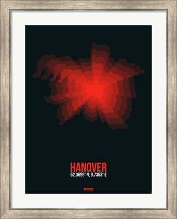 Framed Hanover Radiant Map 4 Print