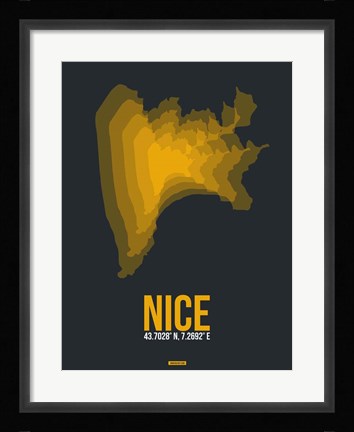 Framed Nice Radiant Map 2 Print